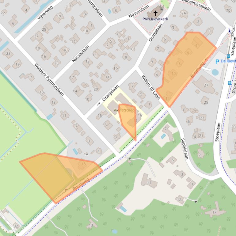 Kaart van postcodegebied 2244AD.