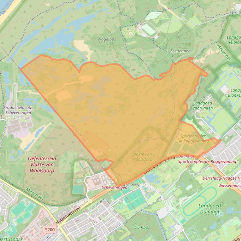 Kaart van postcodegebied 2244AJ.