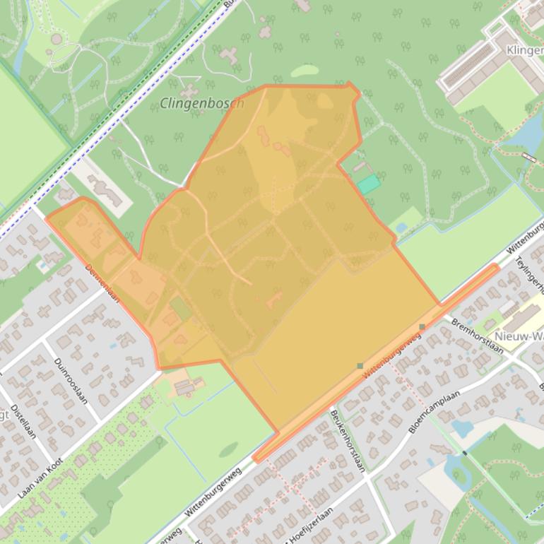 Kaart van postcodegebied 2244AK.