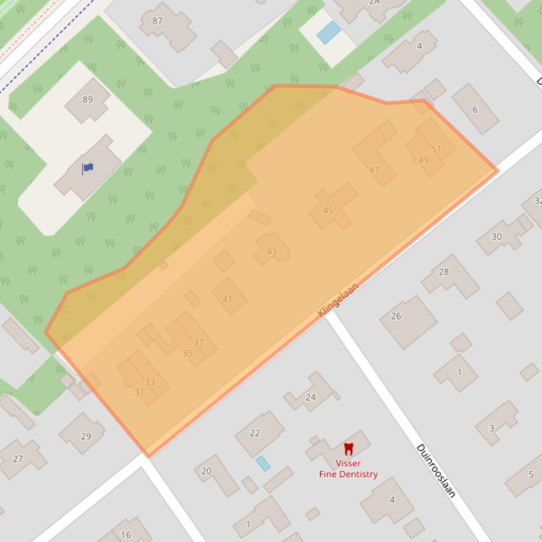 Kaart van postcodegebied 2244AN.