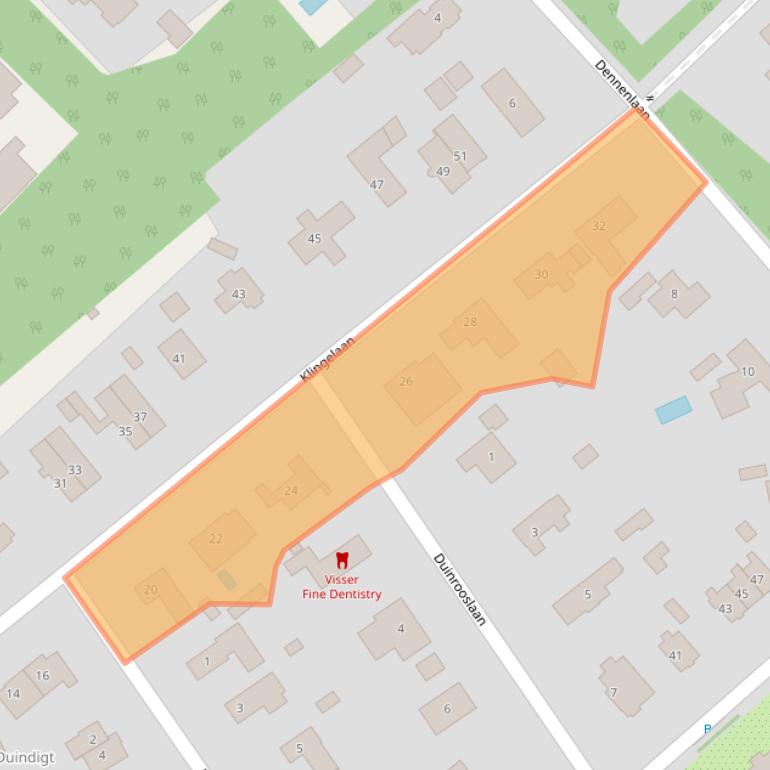 Kaart van postcodegebied 2244AR.