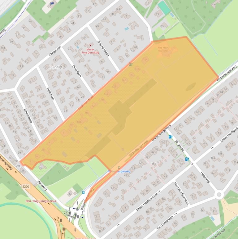 Kaart van postcodegebied 2244AV.