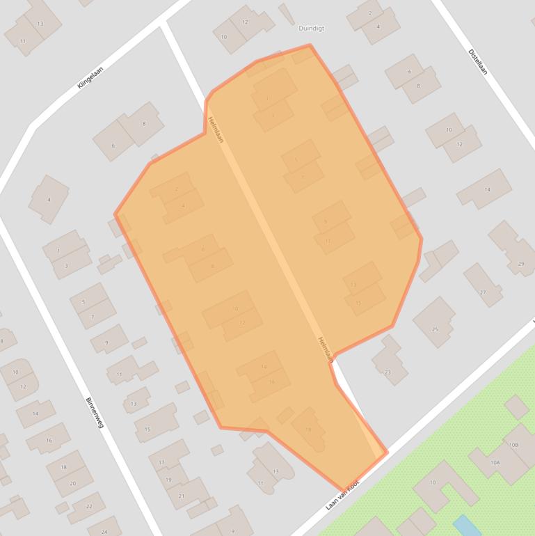 Kaart van postcodegebied 2244AZ.