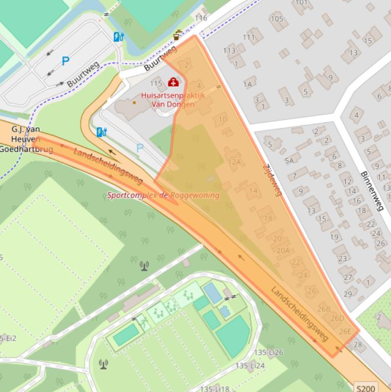 Kaart van postcodegebied 2244BG.