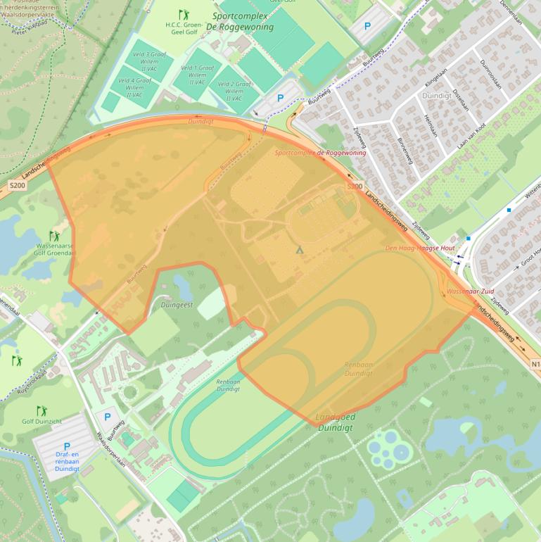 Kaart van postcodegebied 2244BH.