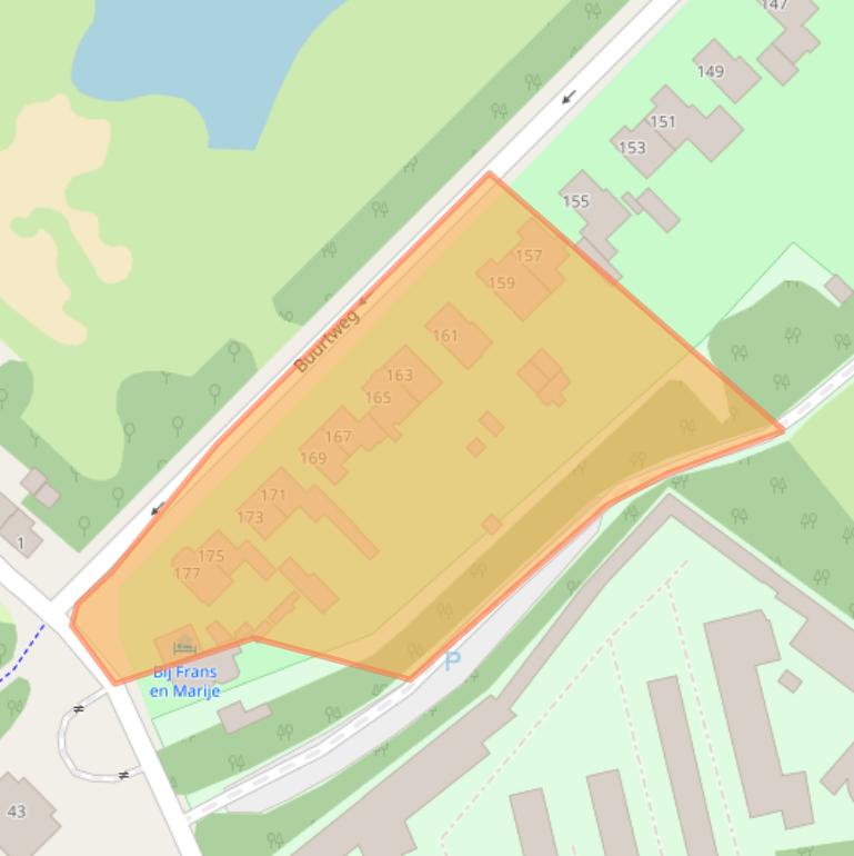 Kaart van postcodegebied 2244BJ.