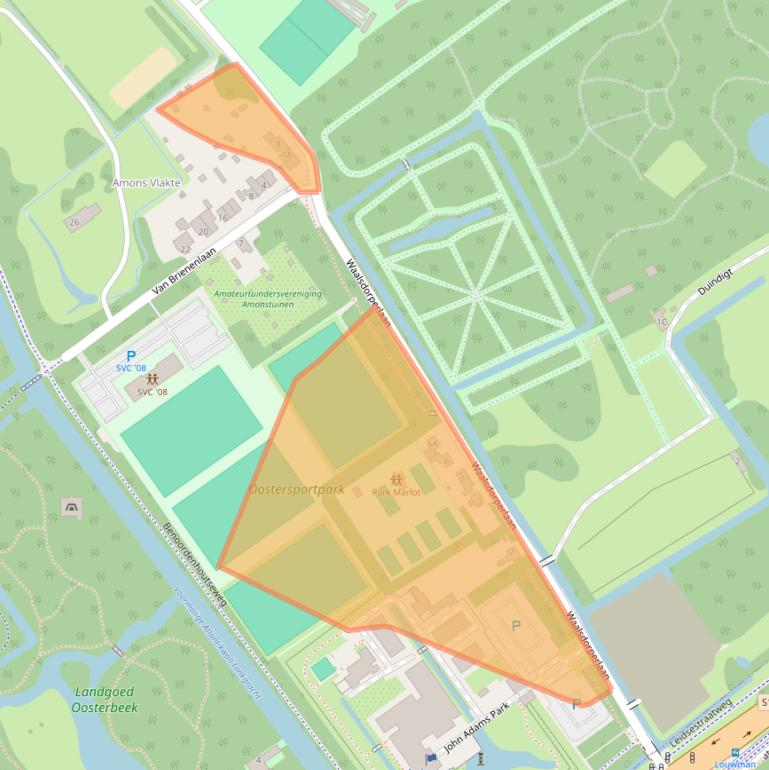 Kaart van postcodegebied 2244BL.