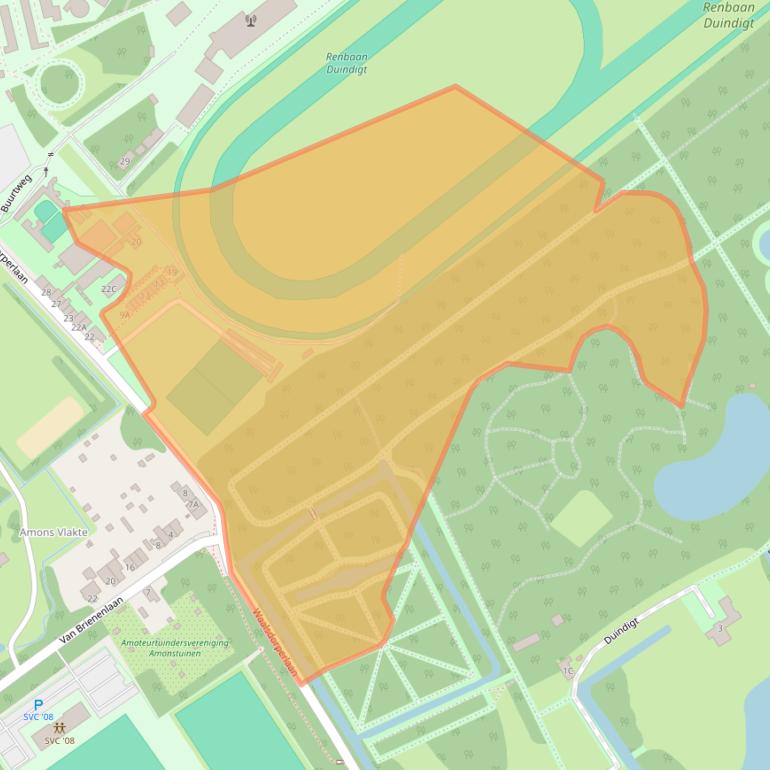 Kaart van postcodegebied 2244BM.