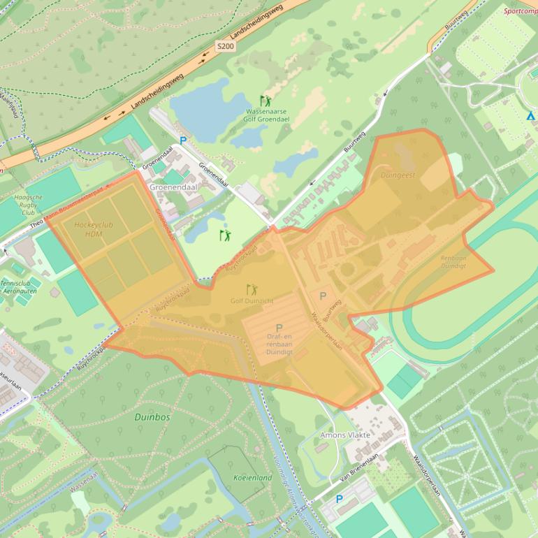 Kaart van postcodegebied 2244BN.