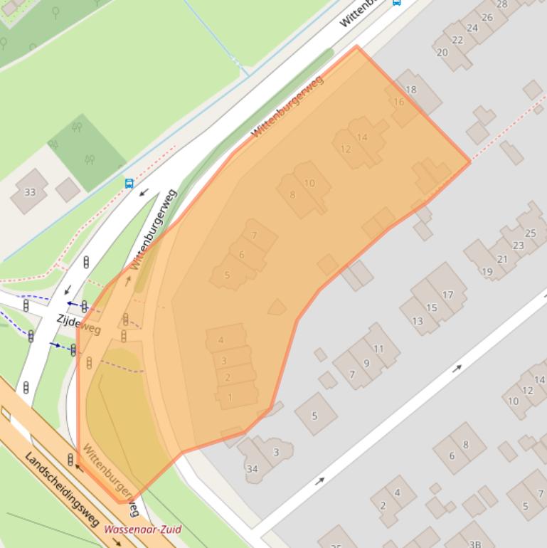 Kaart van postcodegebied 2244CA.