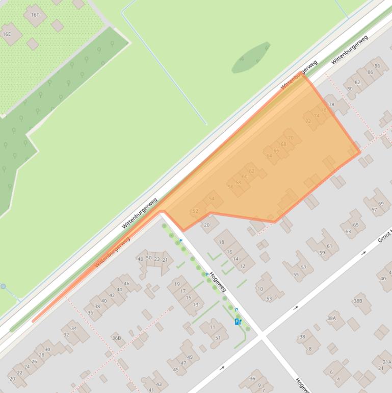 Kaart van postcodegebied 2244CC.