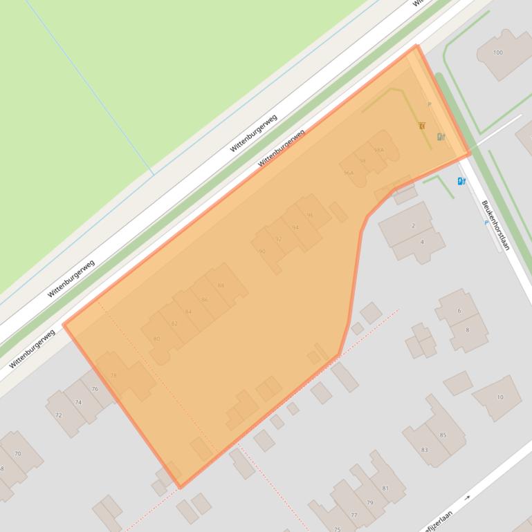 Kaart van postcodegebied 2244CD.