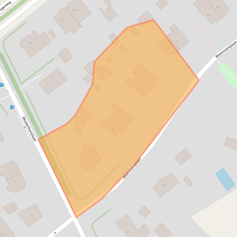 Kaart van postcodegebied 2244EH.