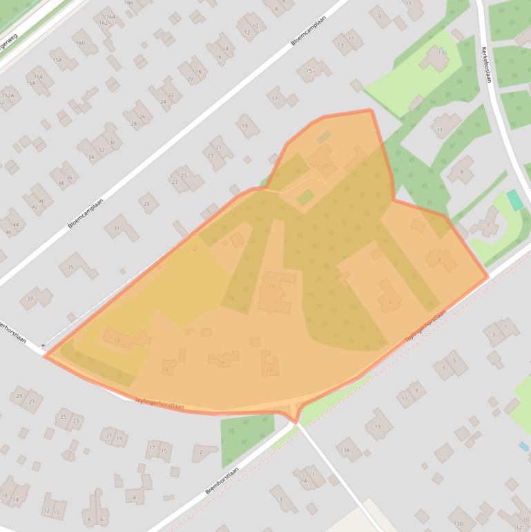 Kaart van postcodegebied 2244EM.