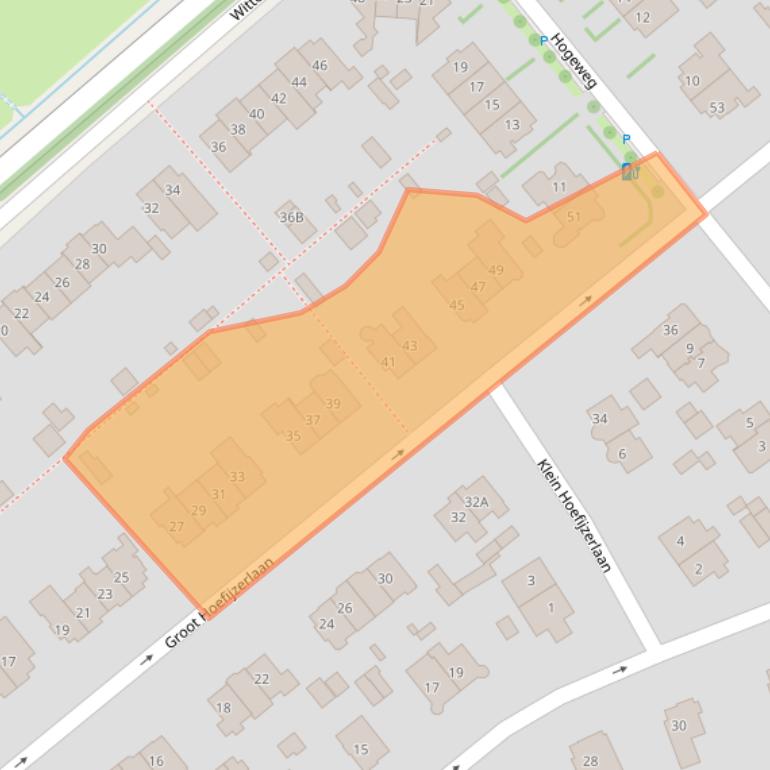 Kaart van postcodegebied 2244GE.