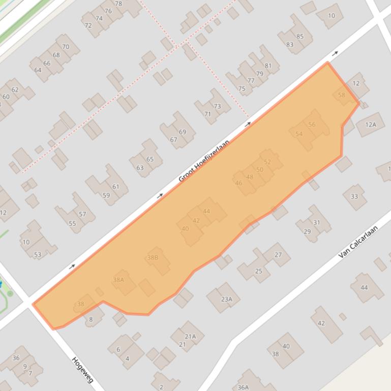 Kaart van postcodegebied 2244GK.