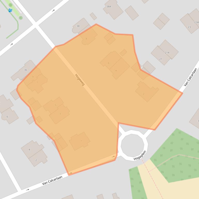 Kaart van postcodegebied 2244GR.