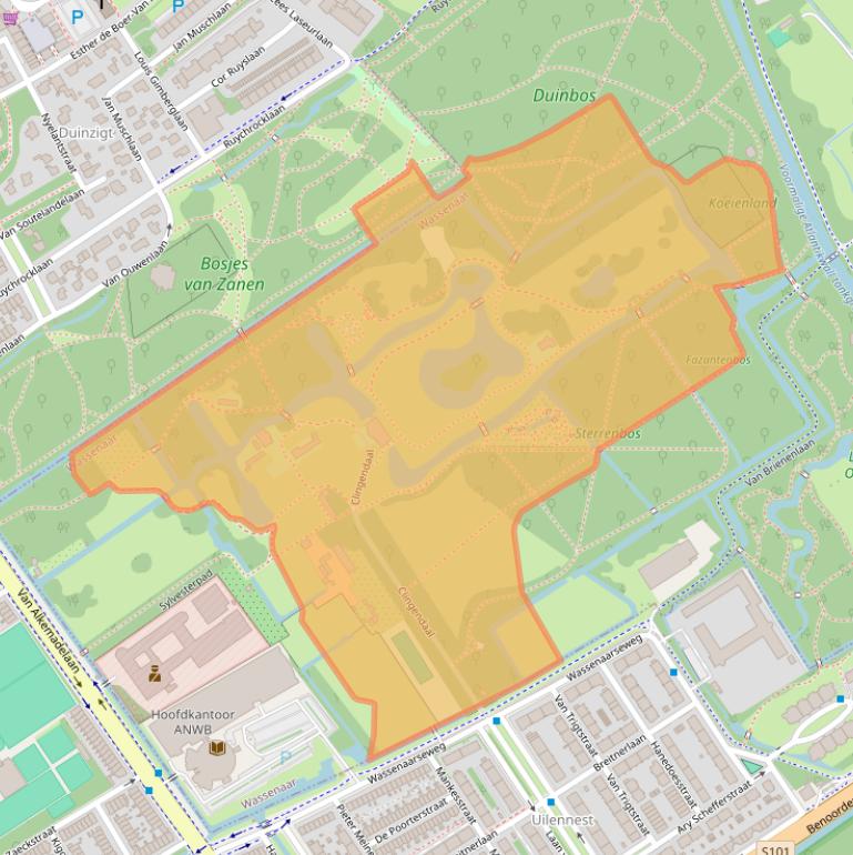 Kaart van postcodegebied 2244VH.