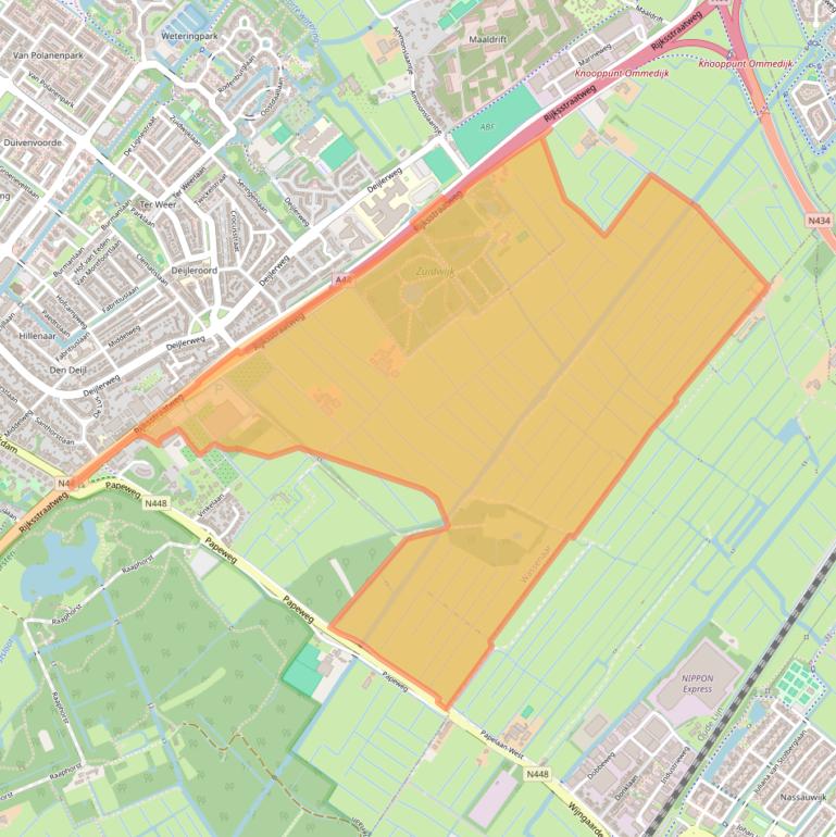 Kaart van postcodegebied 2245AB.