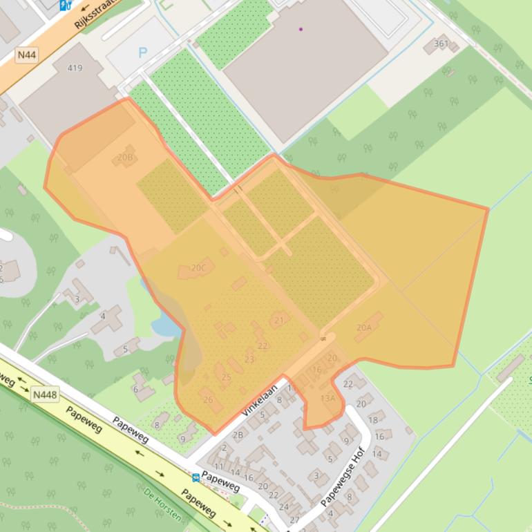 Kaart van postcodegebied 2245AJ.