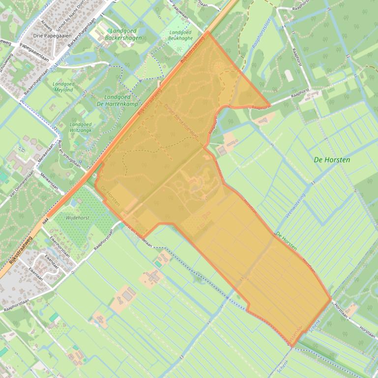 Kaart van postcodegebied 2245BB.