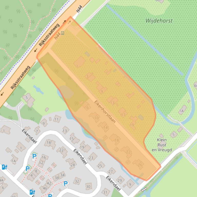 Kaart van postcodegebied 2245BC.