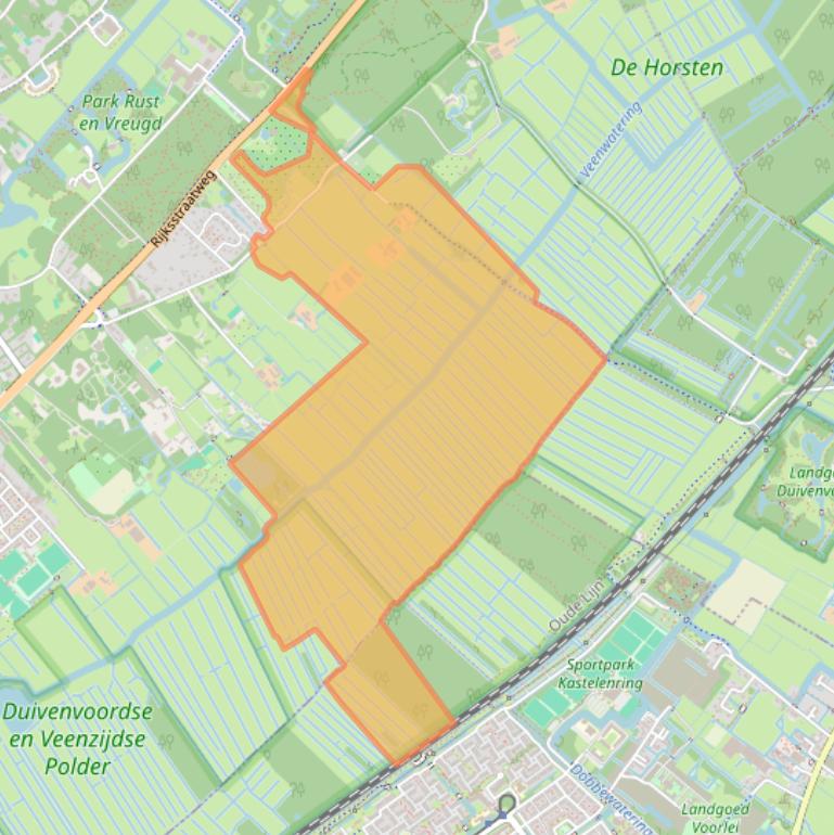 Kaart van postcodegebied 2245BE.