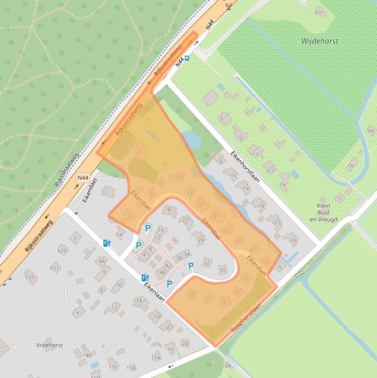 Kaart van postcodegebied 2245BK.