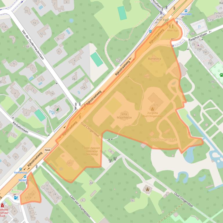 Kaart van postcodegebied 2245CB.