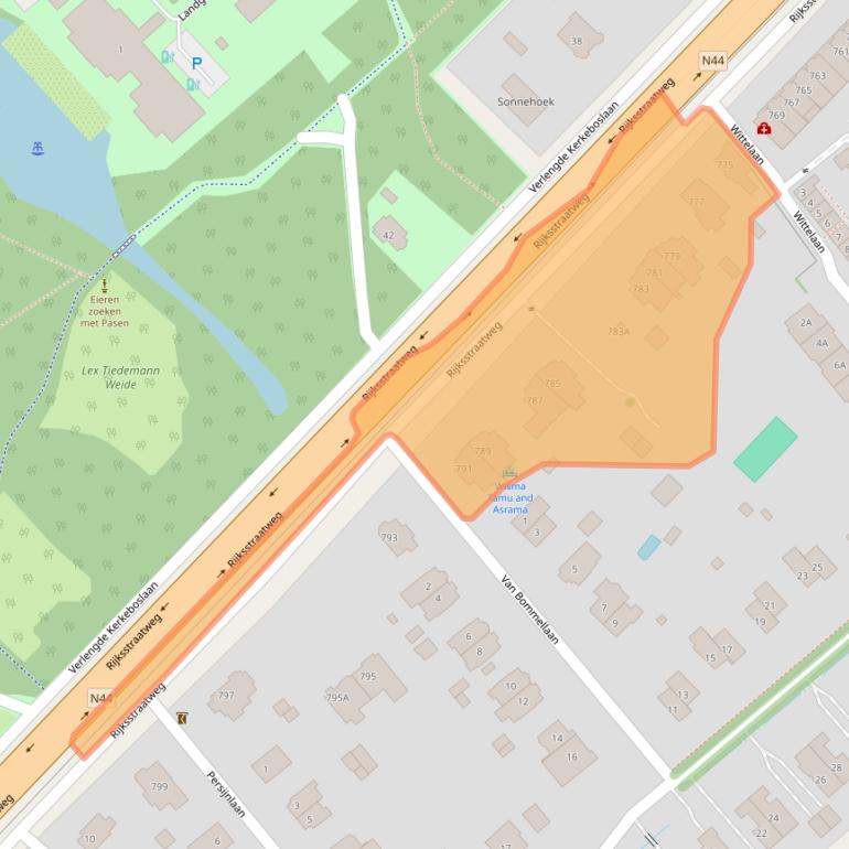 Kaart van postcodegebied 2245CE.