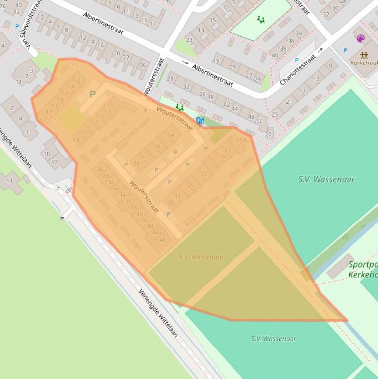 Kaart van postcodegebied 2245VL.