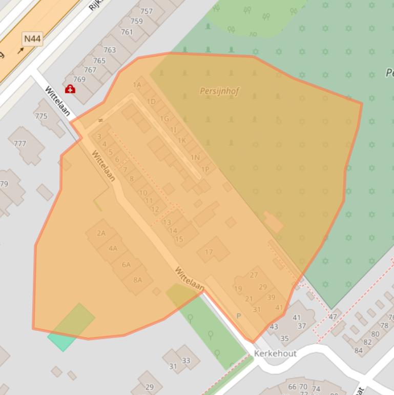 Kaart van postcodegebied 2245VP.