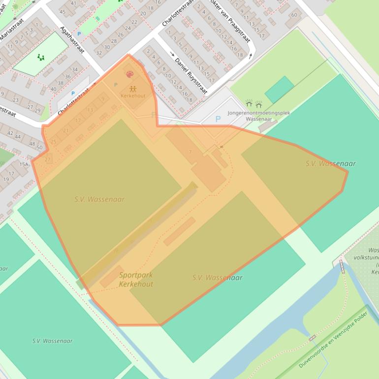 Kaart van postcodegebied 2245VW.