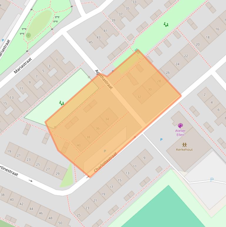 Kaart van postcodegebied 2245VZ.