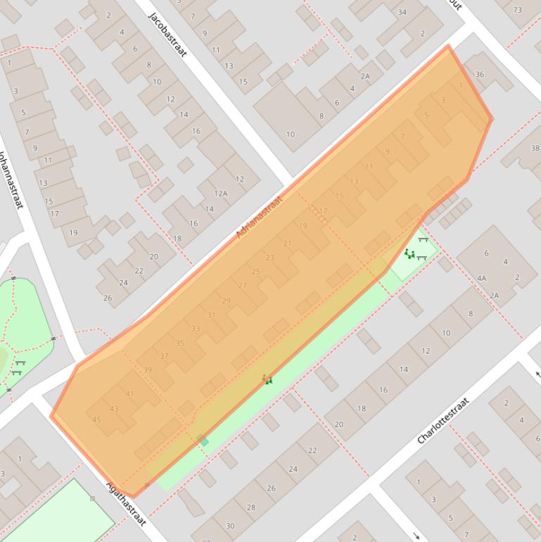 Kaart van postcodegebied 2245XA.