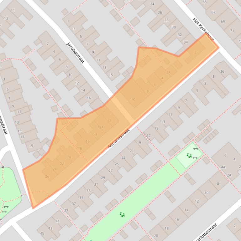 Kaart van postcodegebied 2245XB.