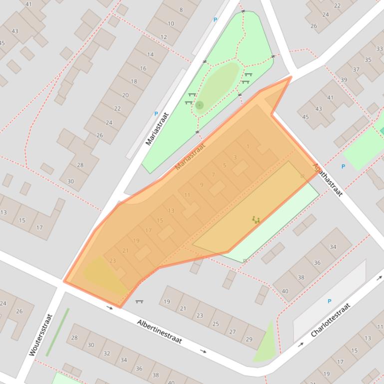 Kaart van postcodegebied 2245XC.