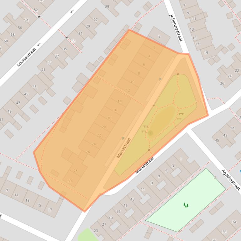 Kaart van postcodegebied 2245XD.