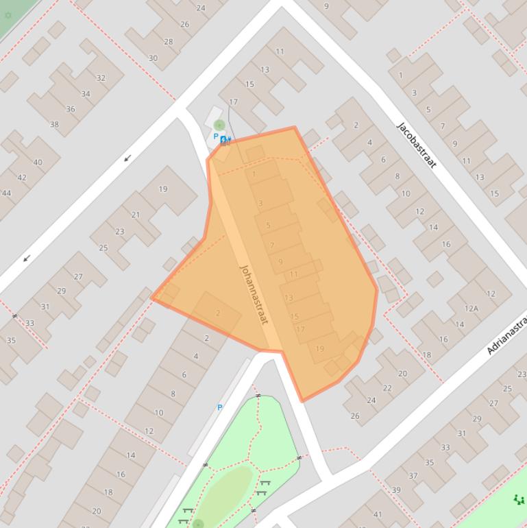 Kaart van postcodegebied 2245XE.