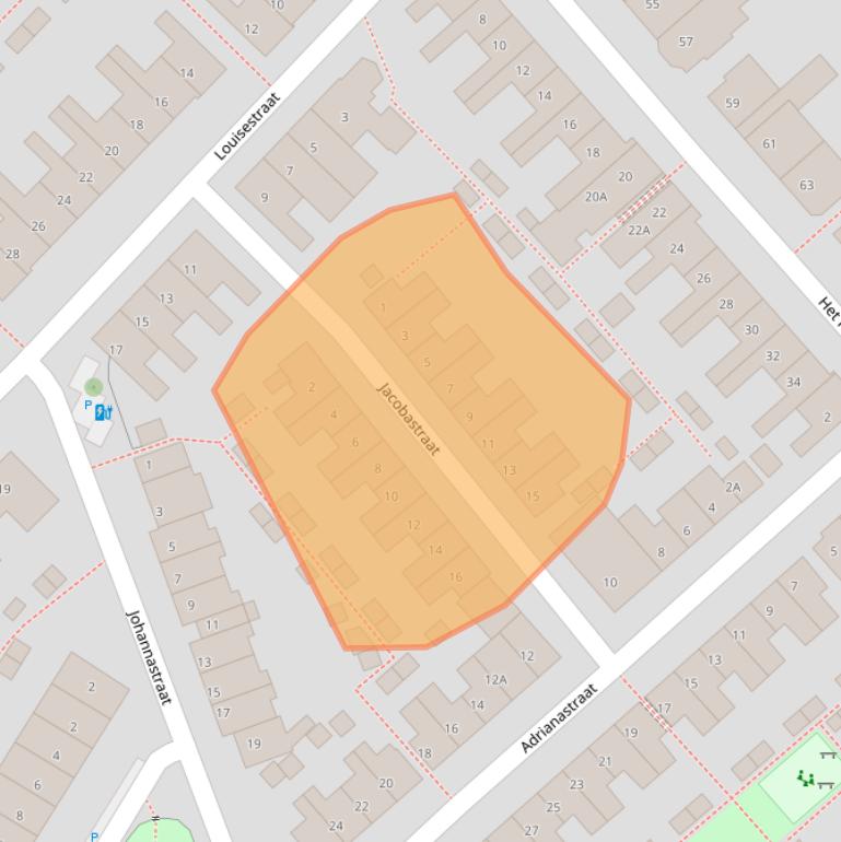 Kaart van postcodegebied 2245XG.