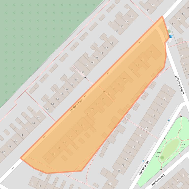 Kaart van postcodegebied 2245XJ.