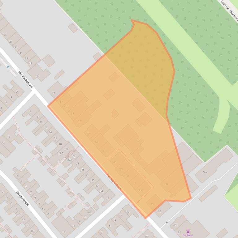 Kaart van postcodegebied 2245XN.