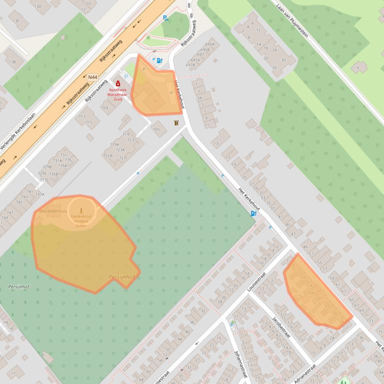 Kaart van postcodegebied 2245XR.