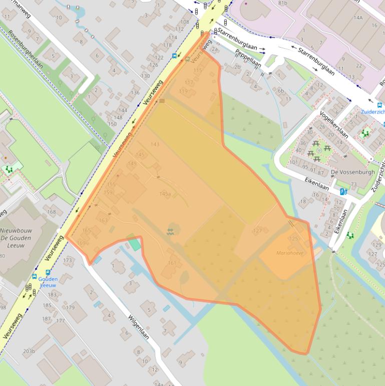 Kaart van postcodegebied 2251AB.