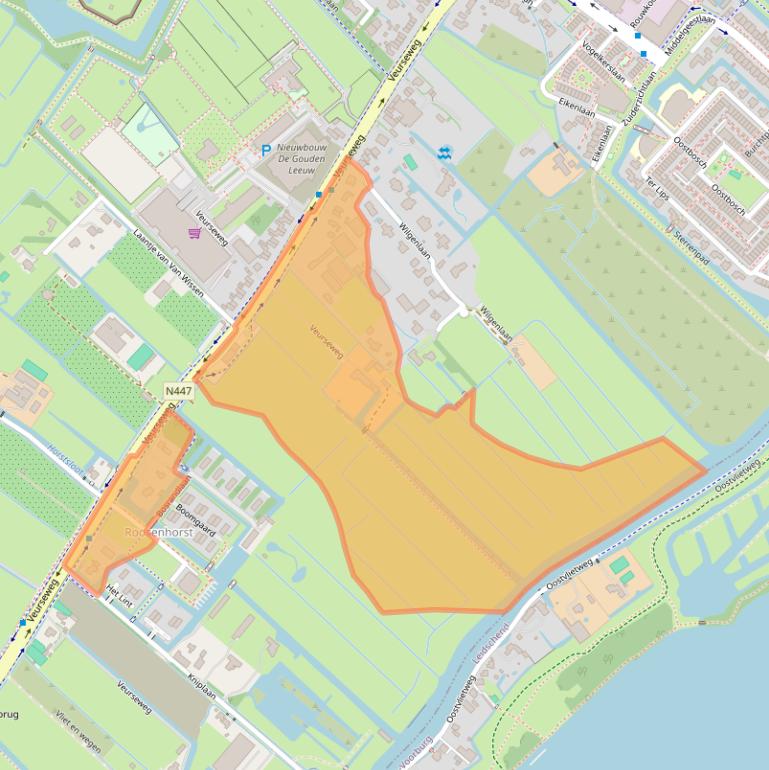 Kaart van postcodegebied 2251AC.