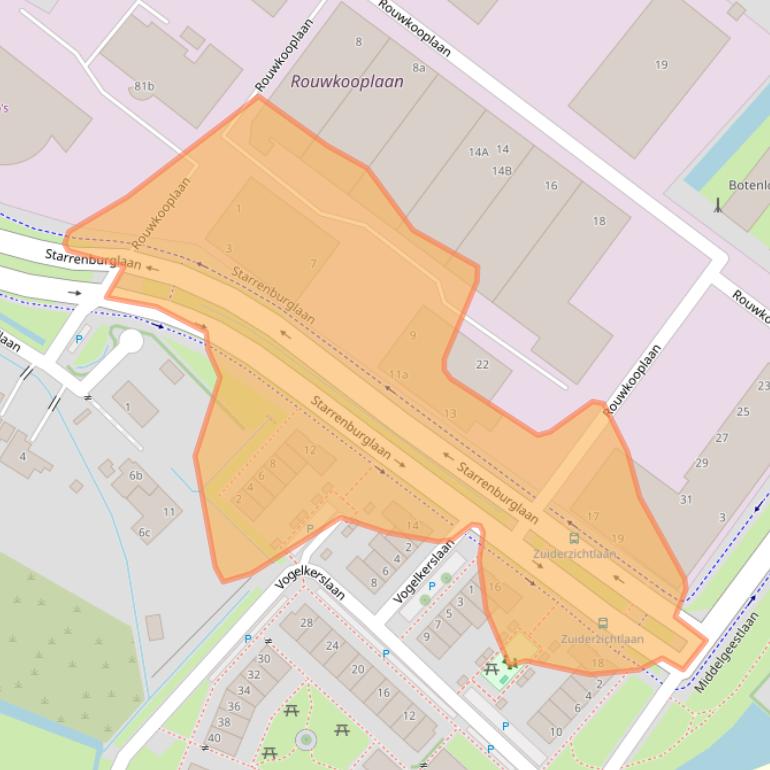 Kaart van postcodegebied 2251AG.