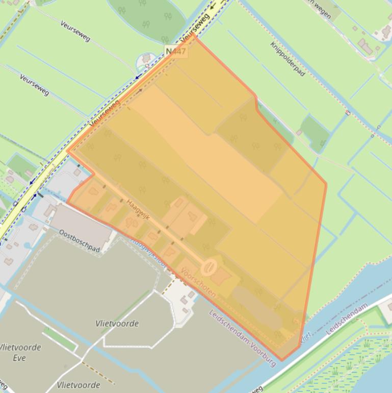 Kaart van postcodegebied 2251AH.