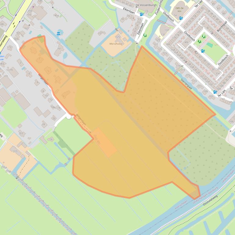 Kaart van postcodegebied 2251AL.