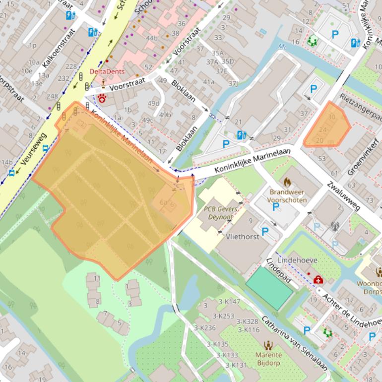 Kaart van postcodegebied 2251BB.