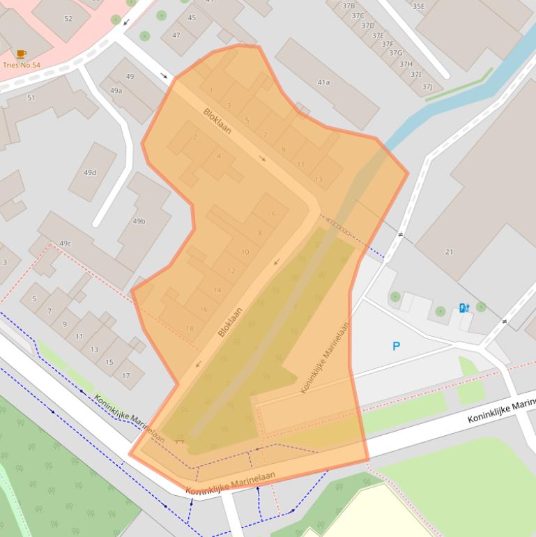 Kaart van postcodegebied 2251BC.